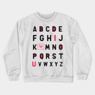 ABCD I Love You Crewneck Sweatshirt